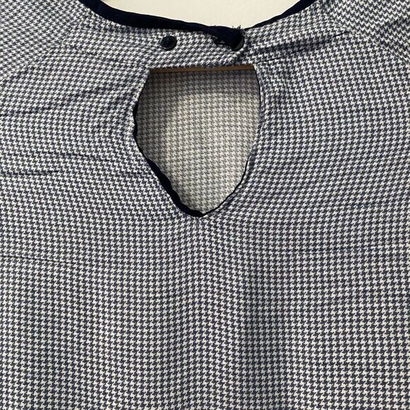 Zara houndstooth blue blouse Size S - Picture 6 of 7